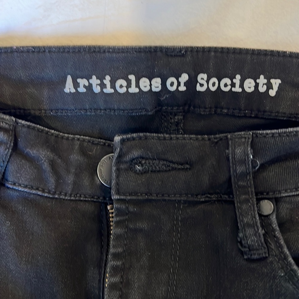 Articles of society black stretch denim